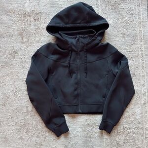 Lululemon Rouge Renegade Black Women's Hoodie Zip-up Cropped Jacket Sweatshirt 4